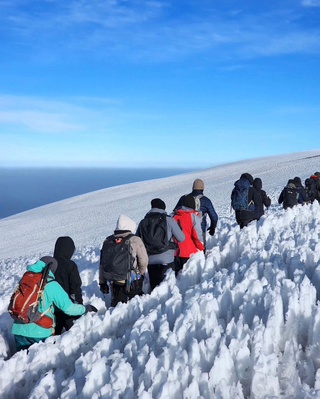 Happy hikers on Mt. Meru